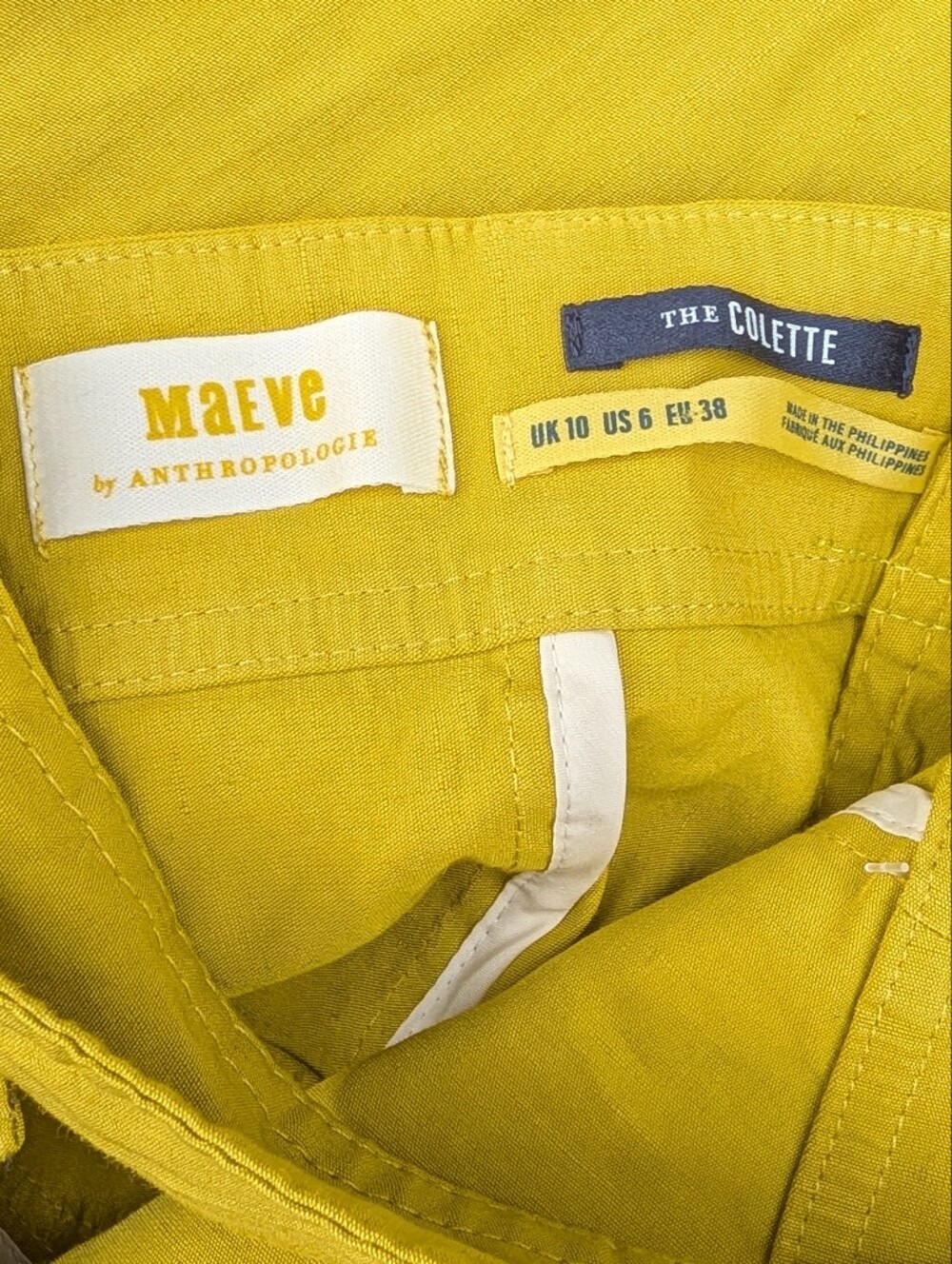 ANTHROPOLOGIE maeve colette jumpsuit chartreuse 6 - Picture 13 of 14